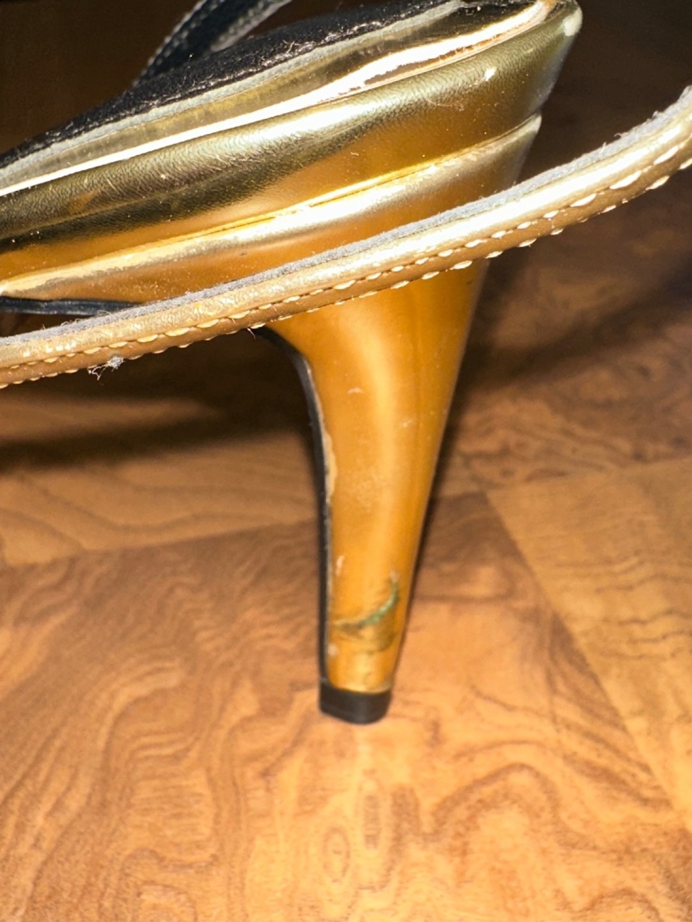 Zara Basic Collection Gold Metallic Slingback Sandals - Picture 5 of 10